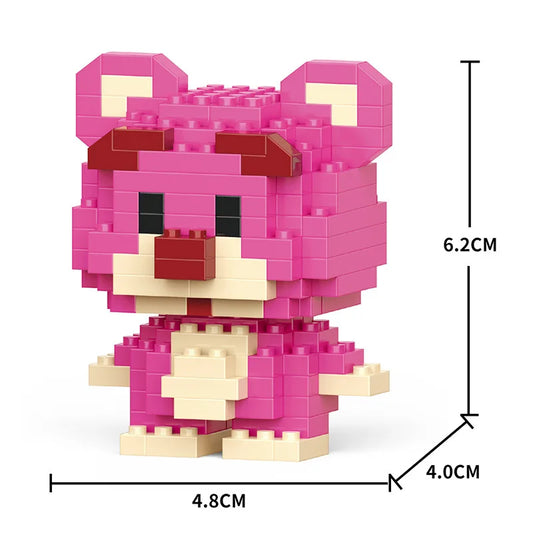 Cartoon Cool Rice Building Blocks Animal Dolls Educational Assembled Toys Ornaments Small Particles Children's Birthday Gifts