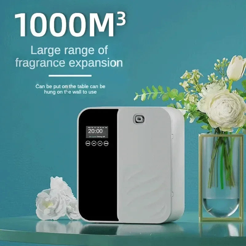 Distribuidor de olores eléctrico de 1000m³ Difusor de fragancias montado en la pared Bluetooth Difusor de aroma profesional Olor eléctrico para el hogar