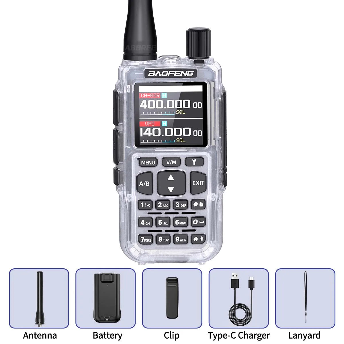 BAOFENG MINI 5 Walkie Talkie Batería 2200mAh Programación Bluetooth por APP Doble PTT Largo Alcance Nuevo Modelo UV-5R MINI Radioaficionado