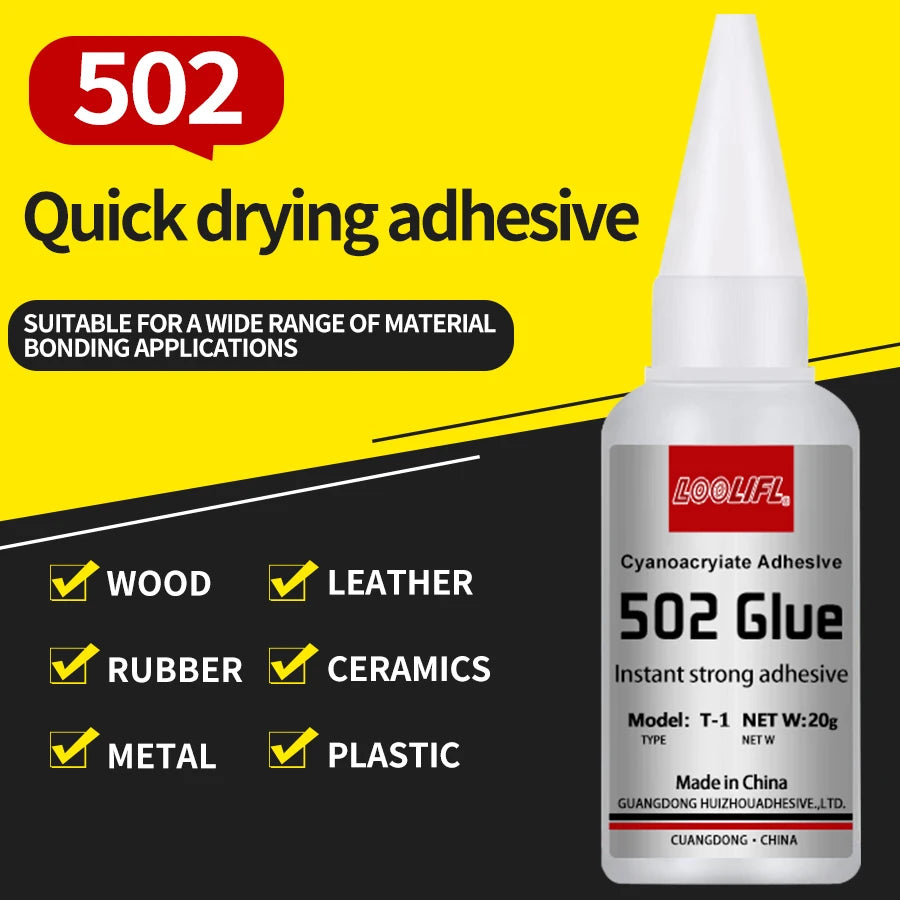 High Quality 502 Super Glue Bond, Fast Universal Glue For Toys Crafts Shoes Paper Wood Plastic, Fast Repairing, factory direct sale