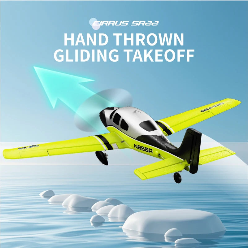 Stunt RC Glider Plane, 4CH 2.4G Remote Control, Brushless Aircraft EPP Foam Fixed Wing Airplane Model Toys for Children, QIDI580