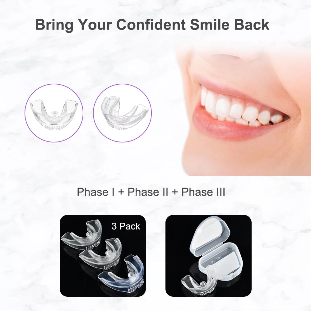 Dental Accessories, 3 Stages Dental Braces, Teeth Trainer, Alignment Mouthpiece, Tooth Orthodontic Brace Straightener For Adults