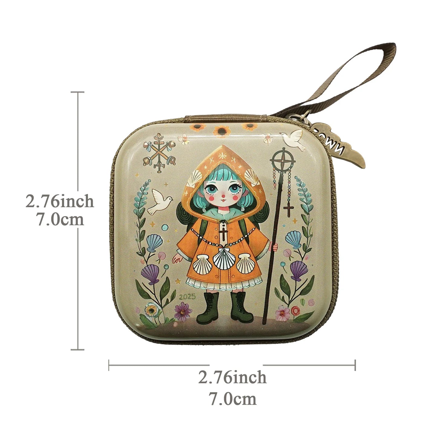 7x7cm, Virgin Mary Jesus Prayer Rosary Bag, Religious Jewelry Storage Box, Articulos Religiosos Catolico
