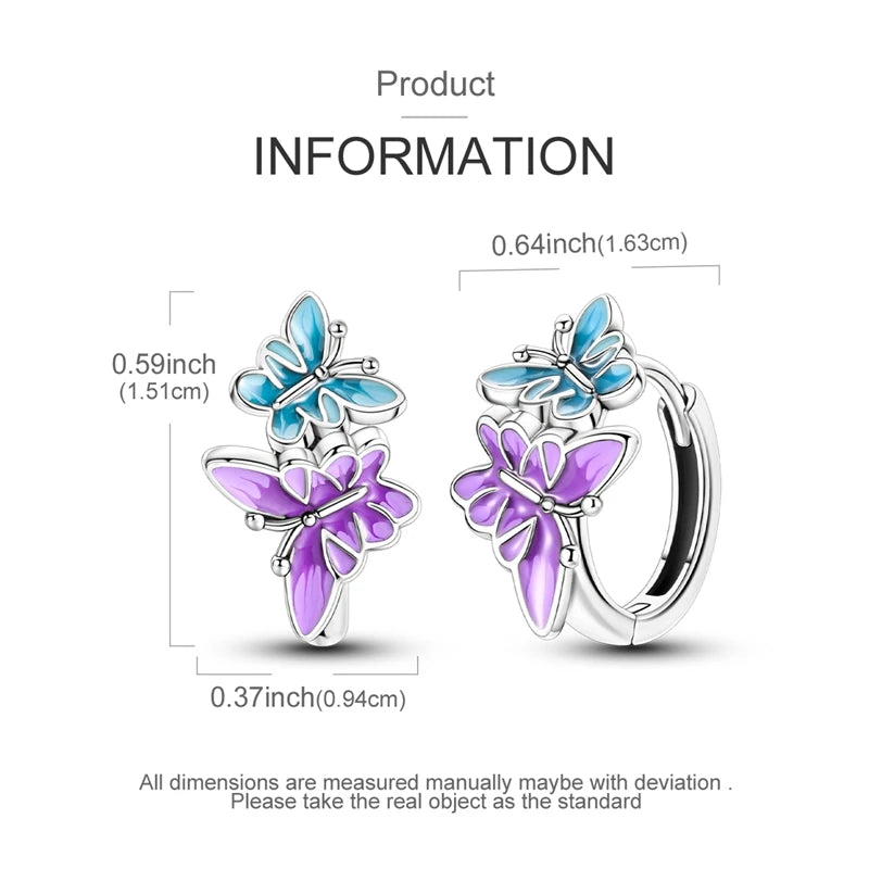925 Sterling Silver Colored Zirconium Stars Hoop Earrings For Women Jewelry, Anniversary WeddingMaking Jewelry Gift