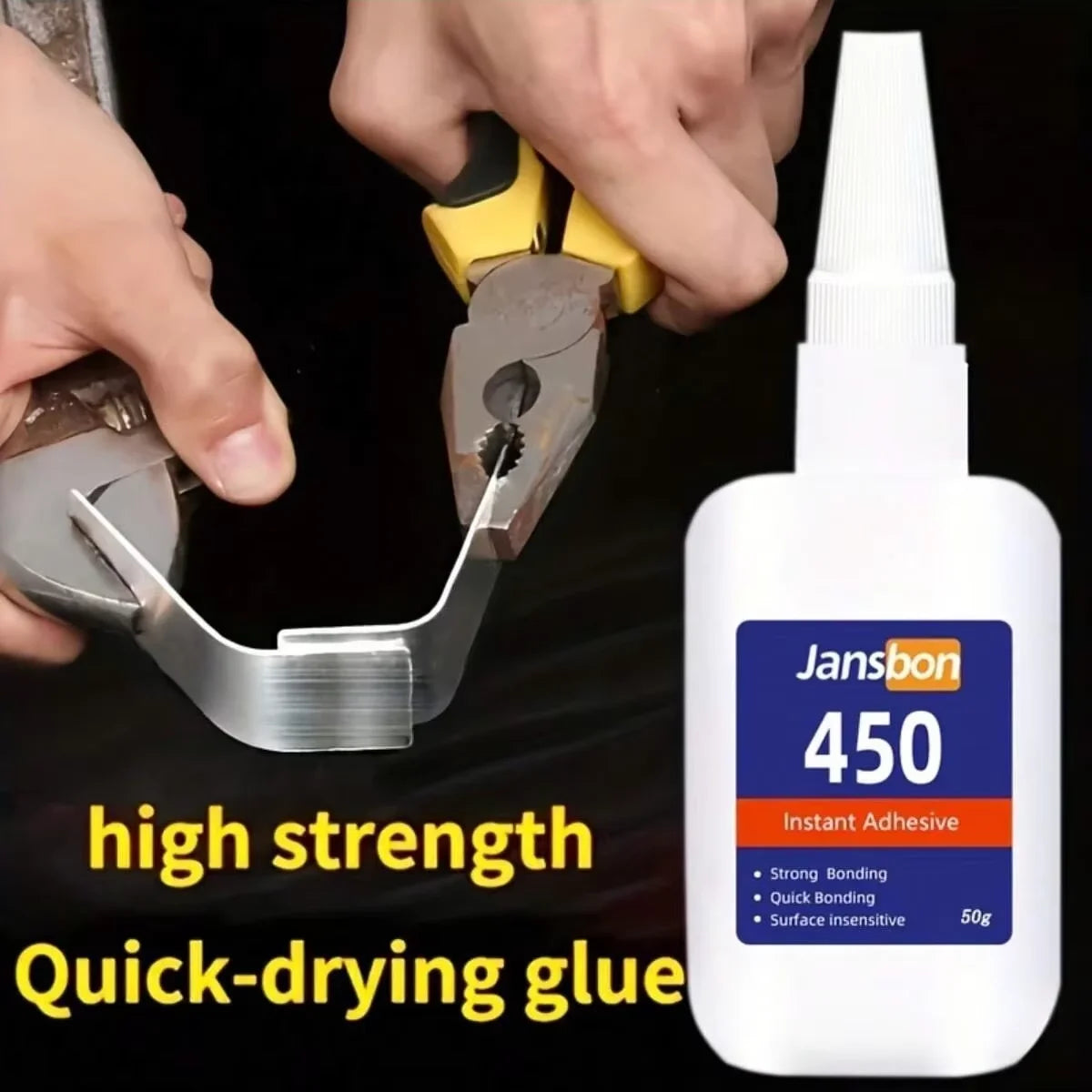 5Sec Super Glue Strong Bond for Shoes Glass Metal Wood Plastic Ceramic, Quick Dry, Industrial Strength Instant Adhesive
