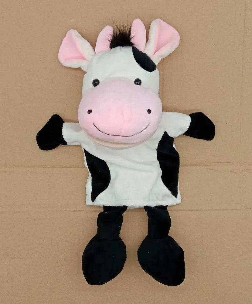 Cartoon Animal Hand Puppet Parent-child Game Doll, 35cm, Stuffed Gaming Doll, Lion Elephant Pig Appease Toys, Birthday Gifts For Children