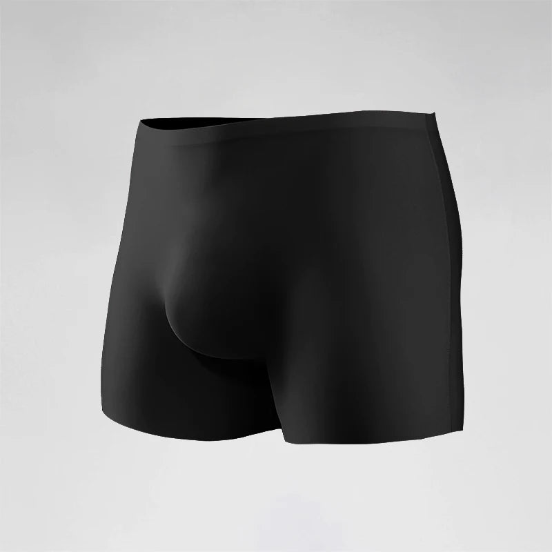 Men's Underwear, Men's 3D Stamping Ice Silk Boxers, Seamless Thin Boxers, Lengthened Sports Summer Shorts