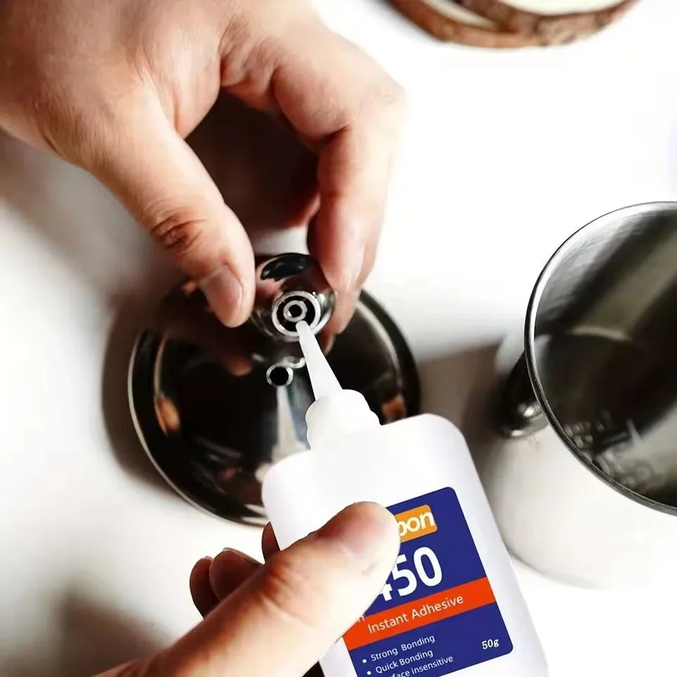 5Sec Super Glue Strong Bond for Shoes Glass Metal Wood Plastic Ceramic, Quick Dry, Industrial Strength Instant Adhesive