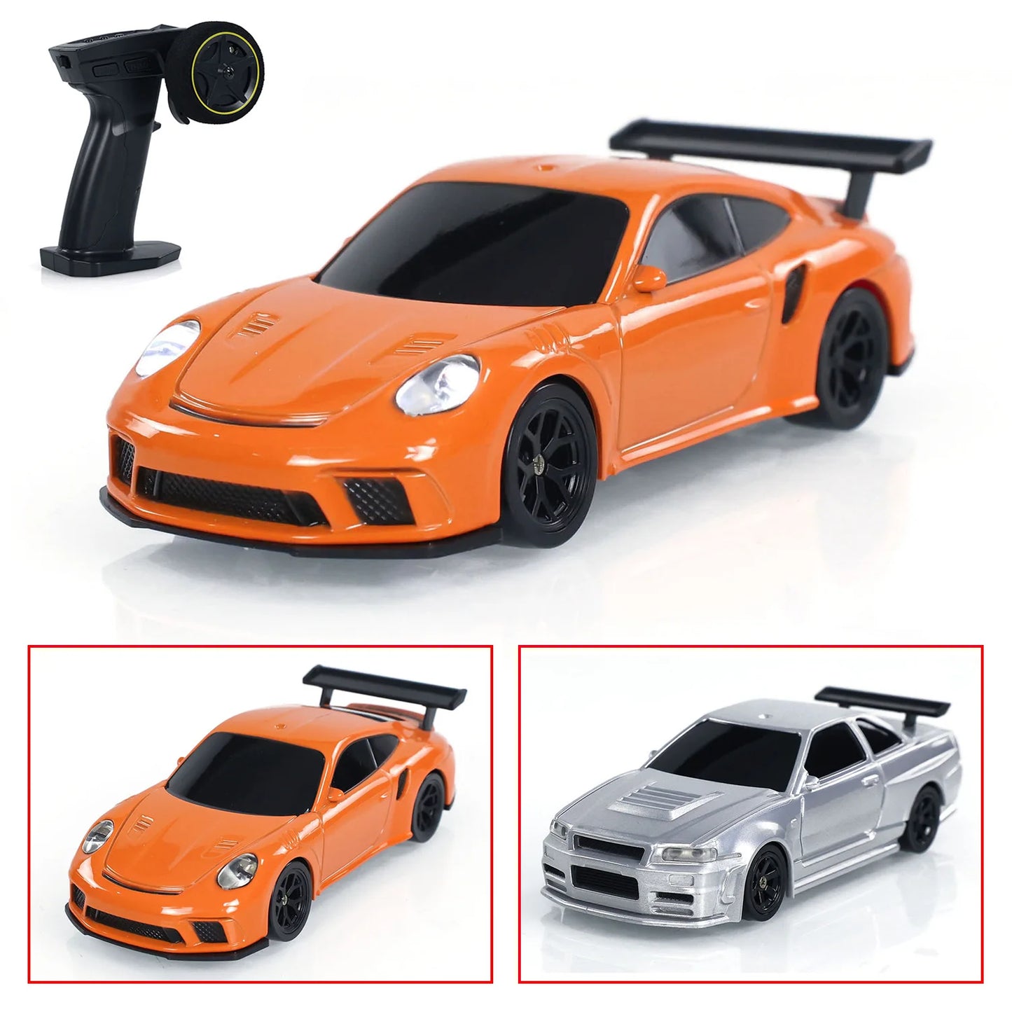 New RC Drift Car, Upgraded Gyro 1/43 Racing RTR 4WD Four-wheel Drive High Speed Radio Control Model 2.4g, Drift Race Car Mini Gift