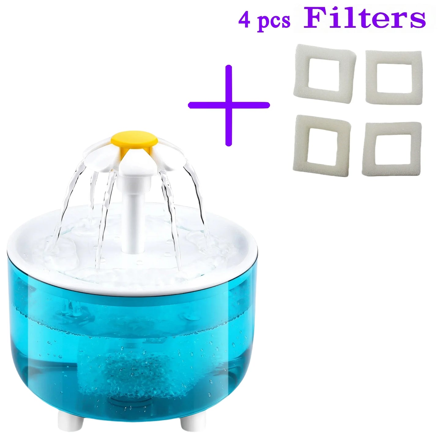 Pet Water Fountain with 4 filters Auto Filter USB Electric Cat Drinker Bowl 1200mL Recirculate Filtring Cat Water Dispenser