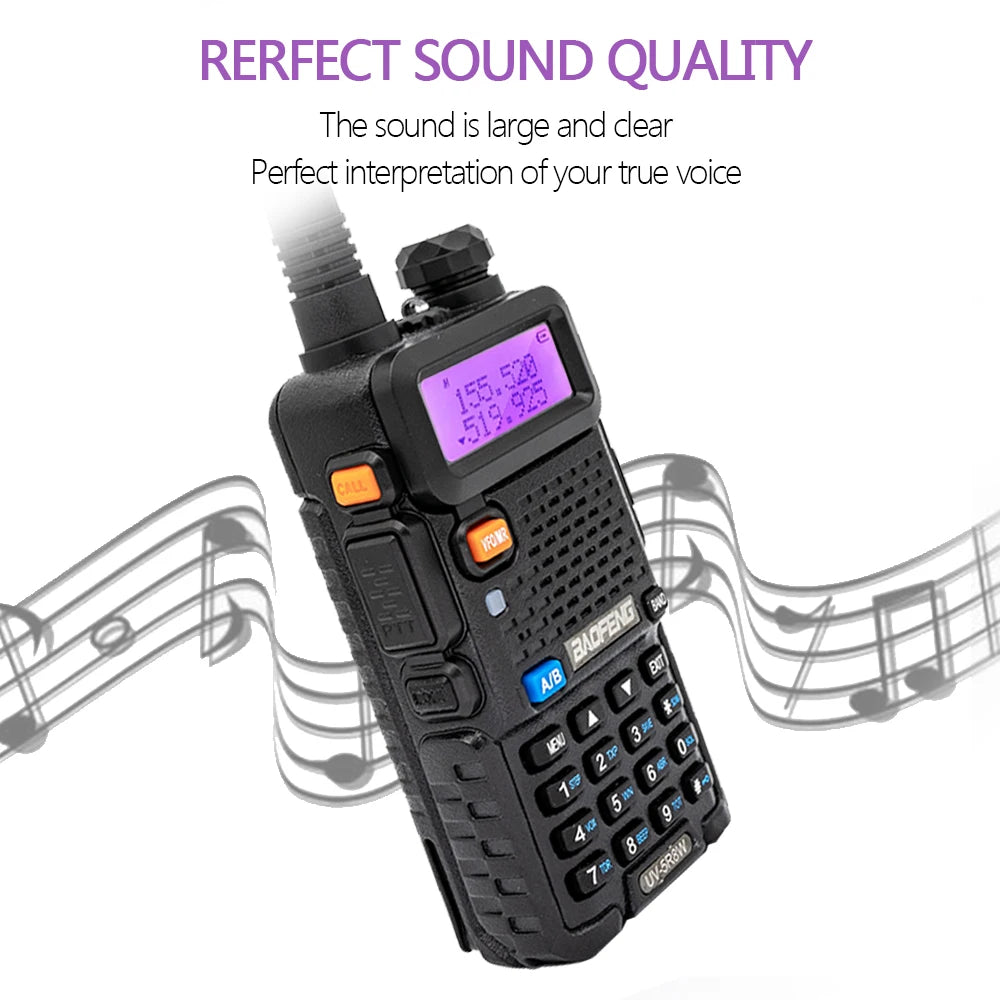 Walkie Talkie, UV 5R 5W 8W Dual Band Ham Two Way Radio, Vhf Uhf FM Radio, Handheld Transceiver, Hunting 16KM, BAOFENG