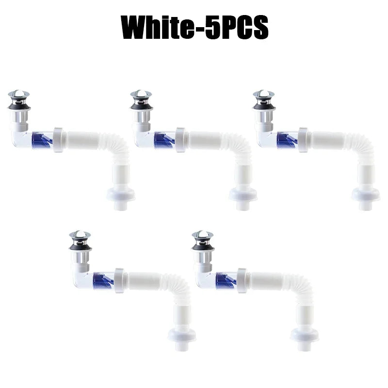 Universal Bathroom Washbasin Anti Blockage Drain Pipe Flexible Stretchable Deodorant Strainer Pipeline Accessories