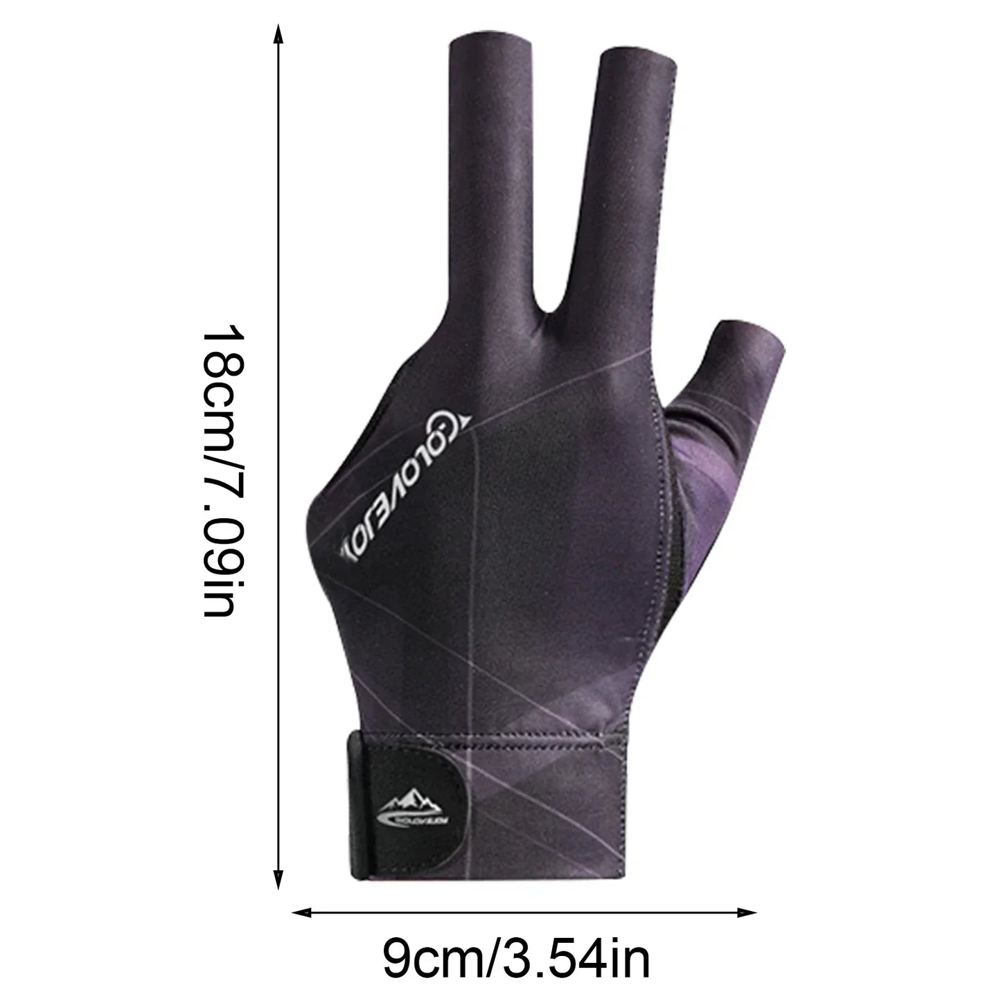1Pc, Open Finger Billiard Gloves, Breathable Polyester Snooker Pool Glove, Adjustable Sticker, Smooth Soft Lightweight Amateur Training