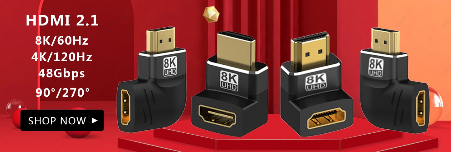 HDMI-Compatible Adapter, Mini/Micro HDMI To HDMI Adapter, 8K 60Hz 4K 120Hz/144Hz Male To Female Converter For HDTV Laptop PS5