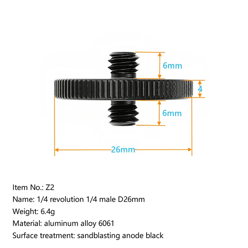 1/4" 3/8" Male Female Thread Screw, Tripod Plate Screw Mount For Camera Flash Tripod Mic, Metal Camera Accessories Mount Adapter