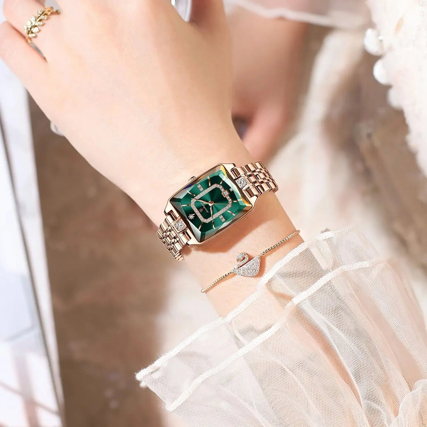 Luxury Watch For Woman, Waterproof Calendar High Quality Ladies Watch, Stainless Steel Quartz Women's Watches With Elegant Box, POEDAGAR