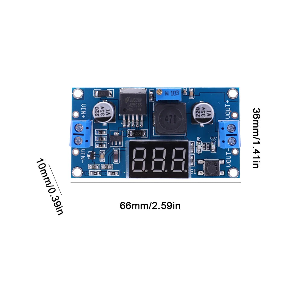 1-15 Pack, LM2596 DC-DC Adjustable Buck Converter Module, 4.75-40V to 1.25-37V Power Supply Step Down Voltage Regulator Module