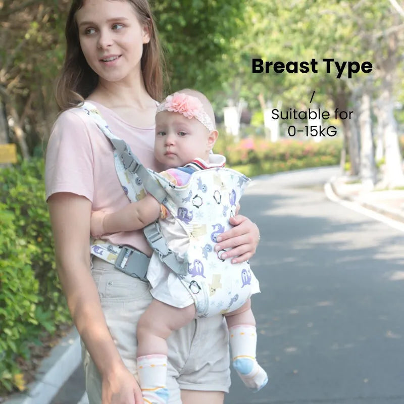 Baby Carrier, Front Carry, Horizontal Waist Stool, Adjustable Ergonomic Newborn Carriers, Multi-Functional Breathable Babies Items