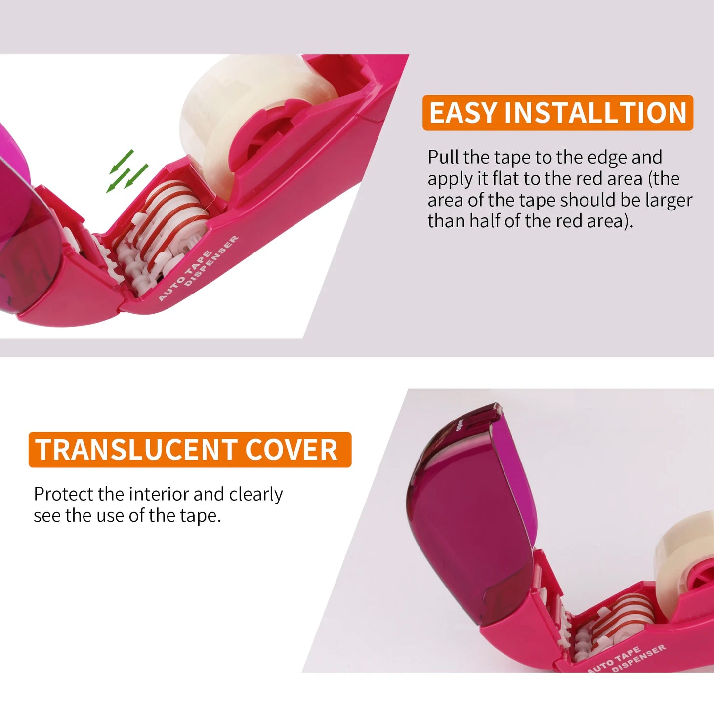 Eagle Automatic Tape Dispenser, No Battery Required, With 2 Rolls Free Tape, Suitable for Handwork, Family Gift Packaging