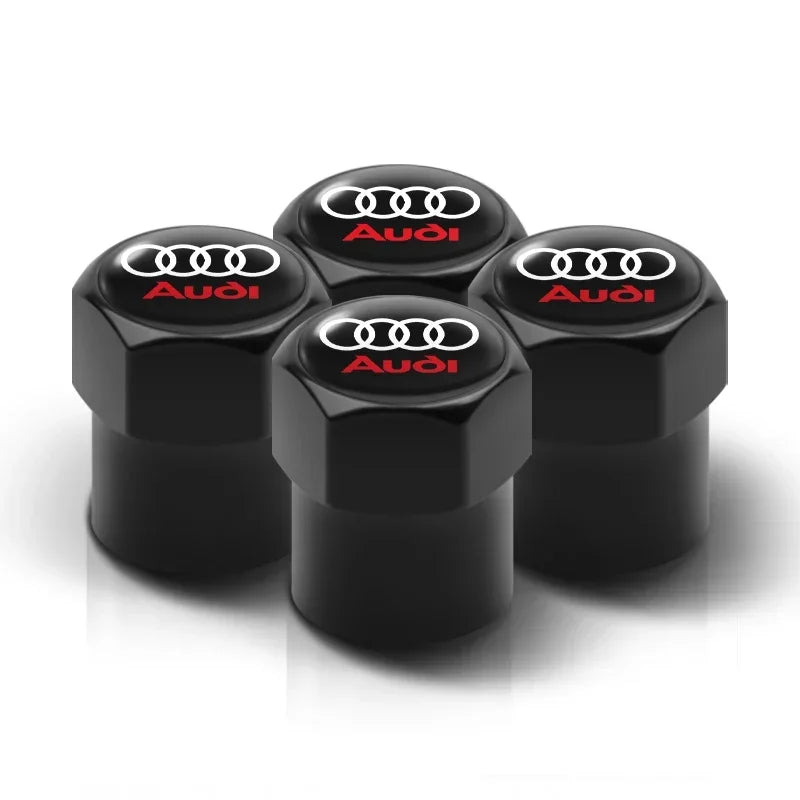 4Pcs, Suitable for Metal Wheels, Tires, Valve Markings and Modified accessories of Audi RS SLine S TT A3 A4 A5 A7 A8 A1 A2 A6