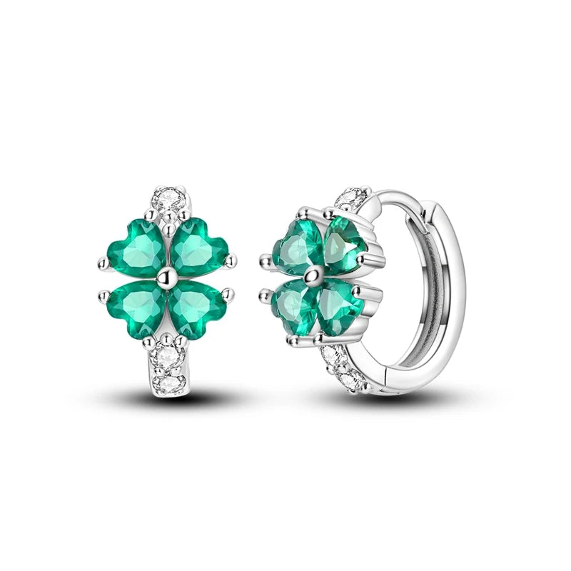 925 Sterling Silver Colored Zirconium Stars Hoop Earrings For Women Jewelry, Anniversary WeddingMaking Jewelry Gift