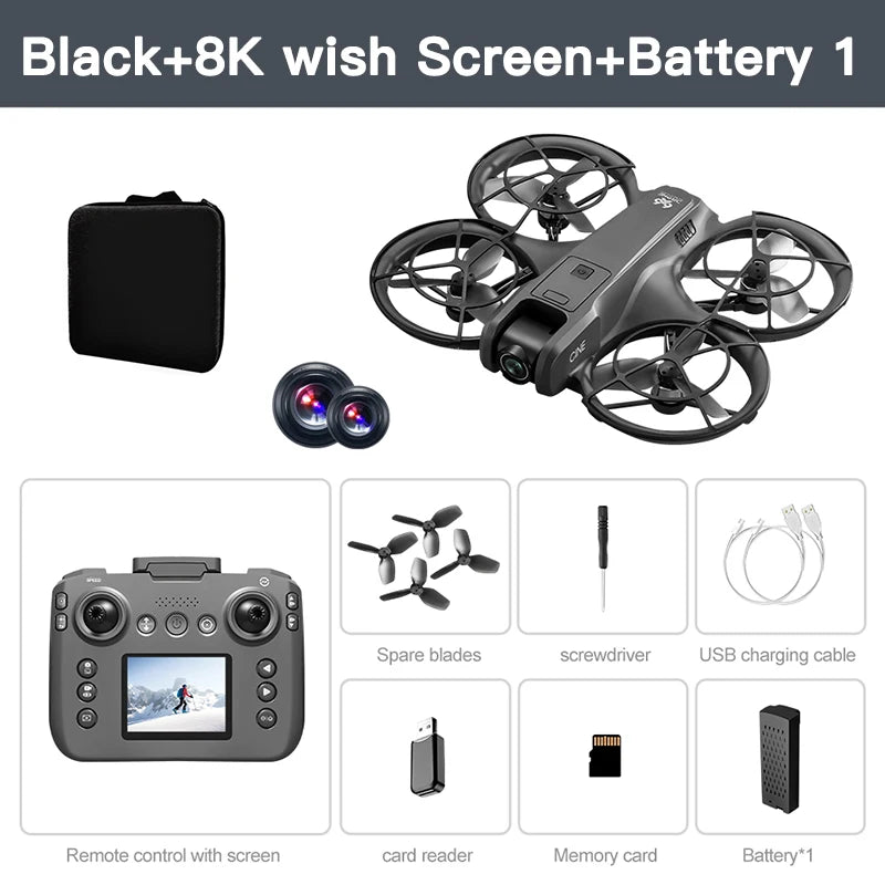 Mini Drone, Camera Drone 4K Professional Aerial 8k Dual Camera Intelligent obstacle avoidance  Brushless Quadcopter, Kid RC Toy