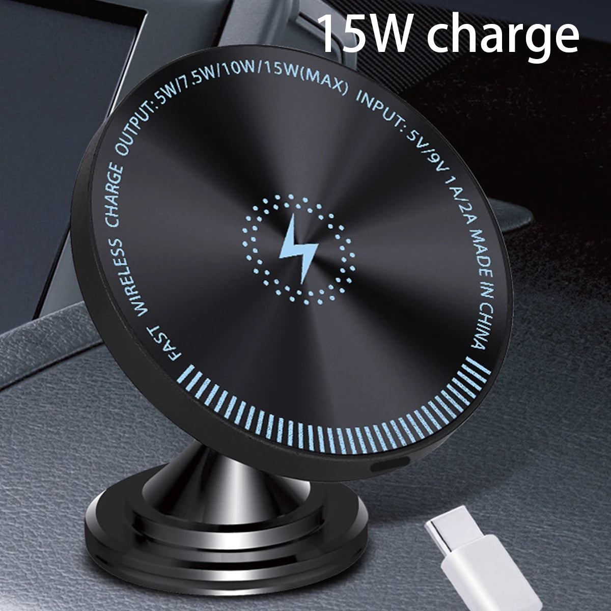 Magnetic Car Phone Holder, 15W wireless charge Vent Magsafe Ring Car MountFit for iPhone 14 13 12 Pro Plus, Mini MagSafe Case