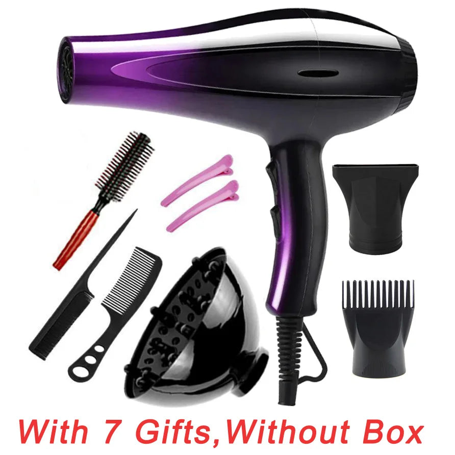 High-Power Ionic Hair Dryer, Fast Heating and Hot/Cold 9 Gears Adjustment Home Professional Hair dryer, Blow Dryer with Accessories