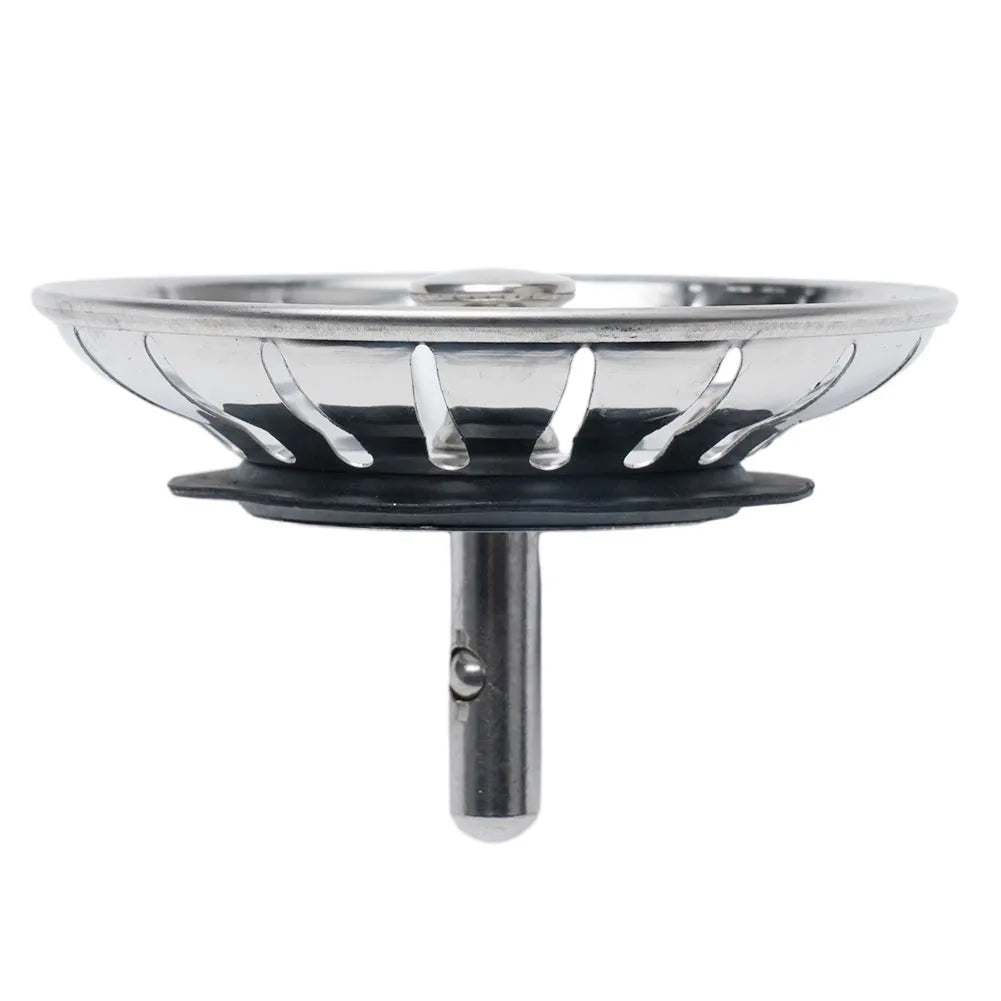 1Pc, Strainer, Premium Stainless Steel Replacement Kitchen Sink Strainer, Waste Drain Plug, 80mm, Basin Drain Stopper, Leach Basket
