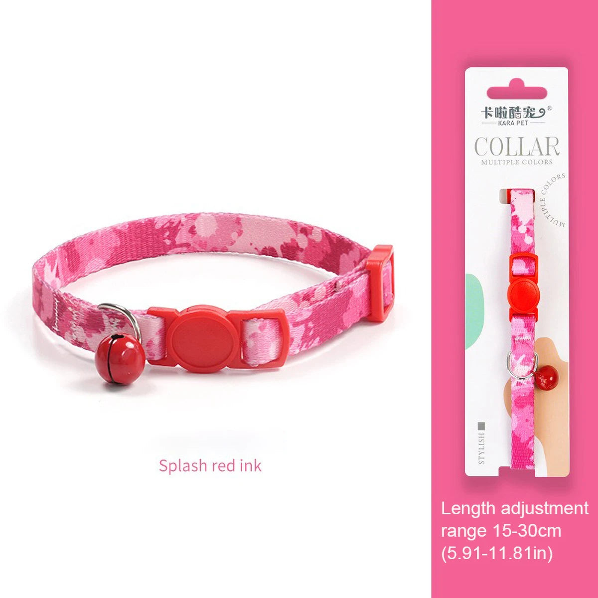 Cute Cat Weaving Necklace with Small Bell Design, Anti-Suffocation Cat Collar Adjustable 15-30cm Comfortable Soft nylon material