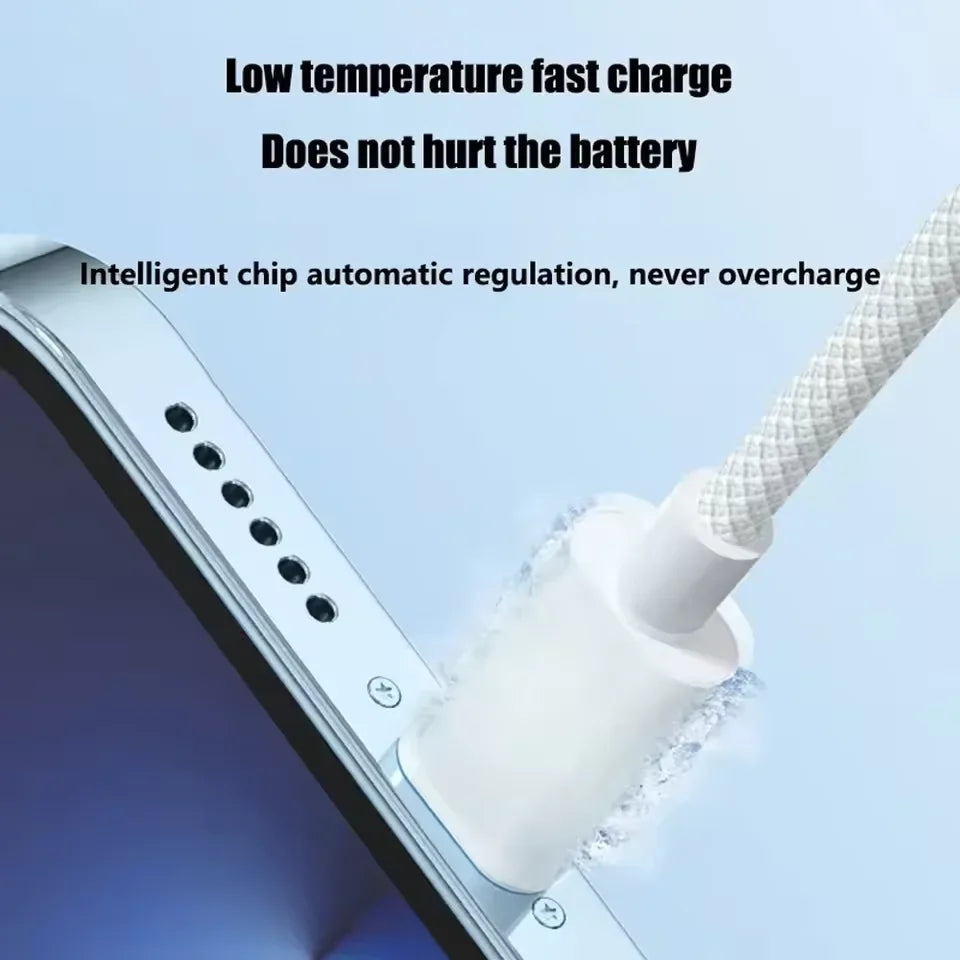 PD 20W USB-C Charging Cable For iPhone 14 13 12 11 Pro Max Xs 8 Plus iPad 3A, Fast Charging Cord, Lightning Data Cable For iPhone