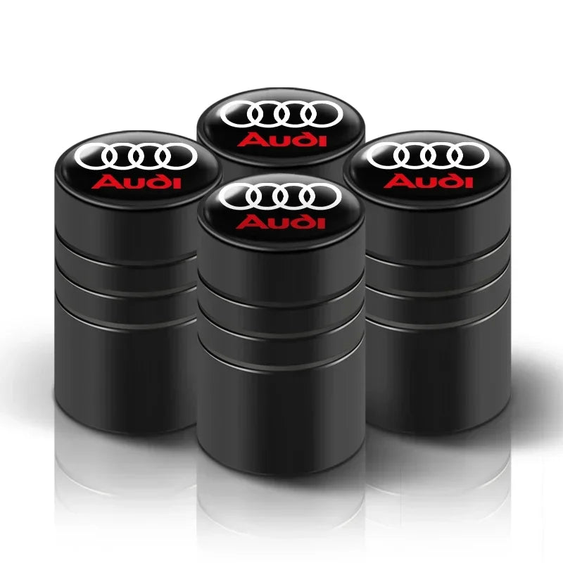 4Pcs, Suitable for Metal Wheels, Tires, Valve Markings and Modified accessories of Audi RS SLine S TT A3 A4 A5 A7 A8 A1 A2 A6