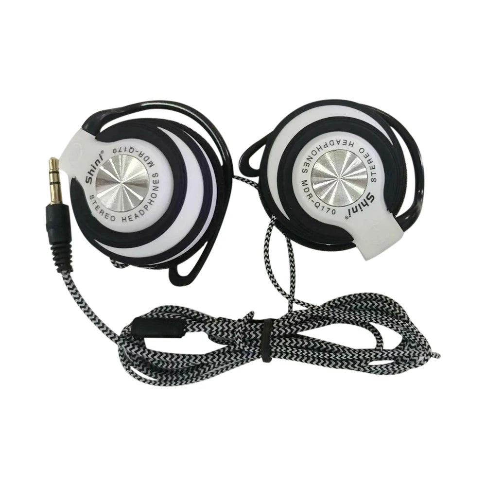 Q170 Universal 3.5mm Wired Headphones, HIFI Heavy Bass Headset, Over-ear Adjustable Ear Hook Earphones, Music Earphone