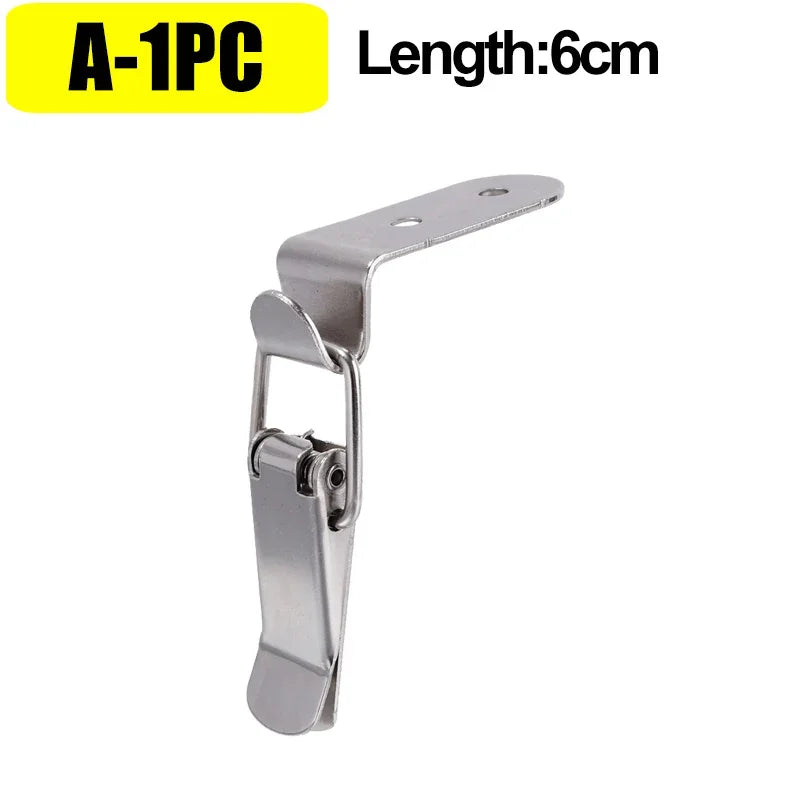 90° Duck-mouth Buckle Lock, Wooden Boxes, Hardware Closure Hasps, Snap Lock Clamp Quick Release Latch for Suitcase Drawers Cabinet