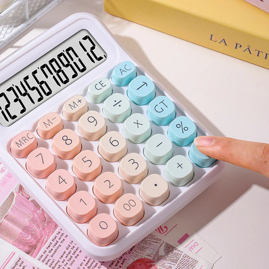 Calculadora con fuente de alimentación dual, 12 dígitos, calculadora electrónica, hogar, oficina, escuela, herramientas financieras y contables