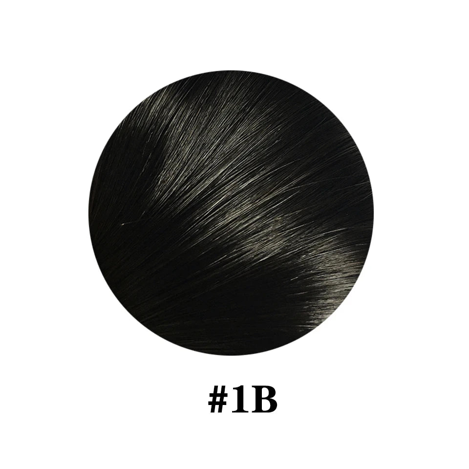 Deep Wave Drawstring Ponytail, Human Hair Ponytails, #1B Natural Black Curly Clip In Hair Extensions For Daily Cosplay, 1 Piece