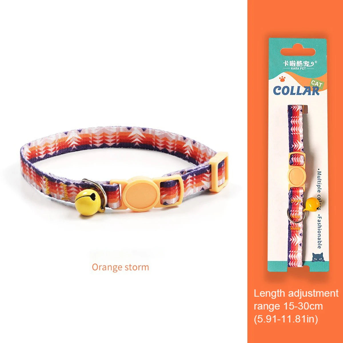 Cute Cat Weaving Necklace with Small Bell Design, Anti-Suffocation Cat Collar Adjustable 15-30cm Comfortable Soft nylon material