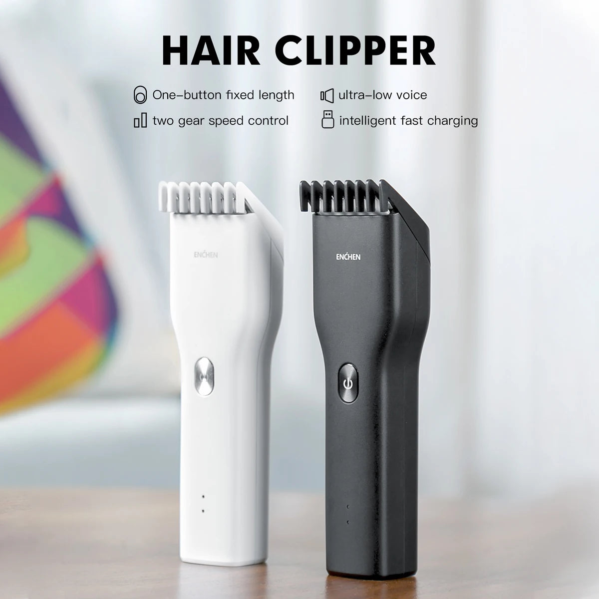 Boost Electric Hair Clipper, Professional Cordless Fast Type-C Charging Ceramic Haircut Machine, Hair Trimmer For Men Adult, ENCHEN