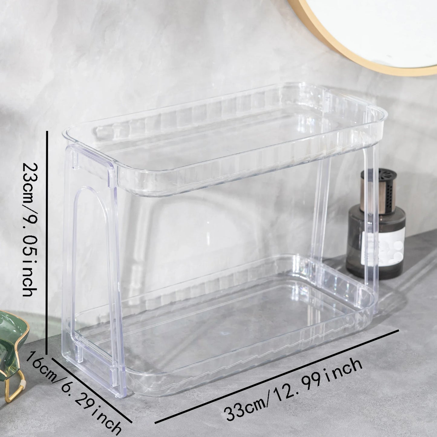 1pc Versatile Cosmetic Organizer - Transparent, Multi-Layer Storage For Makeup & Skincare, Perfect For Bathroom & Bedroom