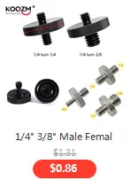 1/4" 3/8" Male Female Thread Screw, Tripod Plate Screw Mount For Camera Flash Tripod Mic, Metal Camera Accessories Mount Adapter