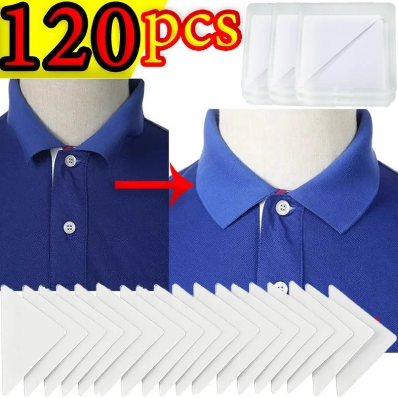 Prevent Deformation Collar Stays, Stickers, Anti Roll Stand Collar Shaper, Adhesive Shaping Patch, Avoid Curl Polo Shirts Fixed Pads