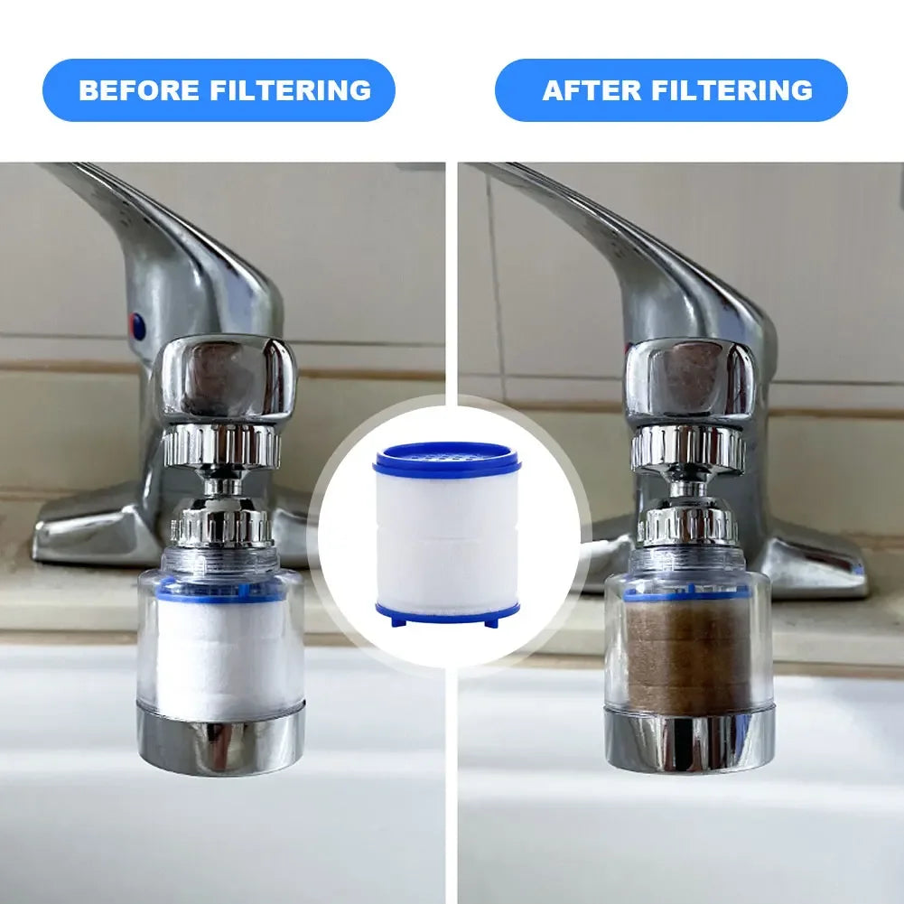 Faucet Filter Elements Water Purifier Filter, Remove Chlorine Heavy Metal Faucet Adapter, PP Cotton Filtration for Kitchen Bathroom