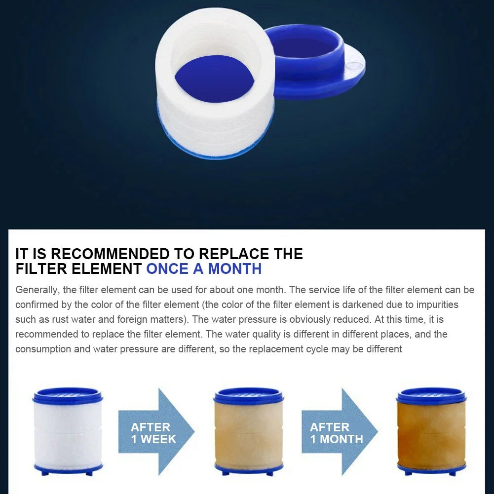 Faucet Filter Elements Water Purifier Filter, Remove Chlorine Heavy Metal Faucet Adapter, PP Cotton Filtration for Kitchen Bathroom