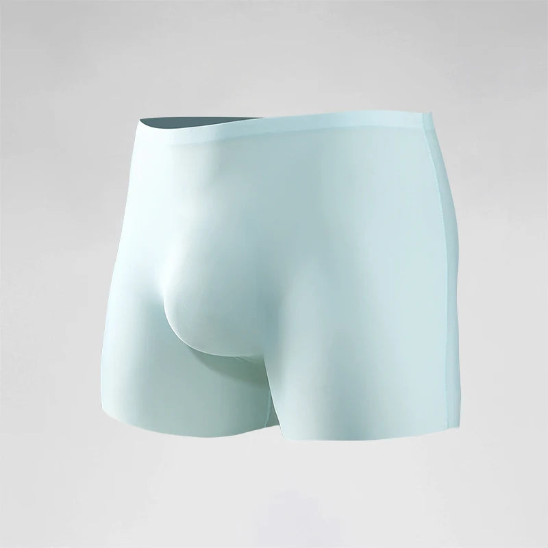 Men's Underwear, Men's 3D Stamping Ice Silk Boxers, Seamless Thin Boxers, Lengthened Sports Summer Shorts