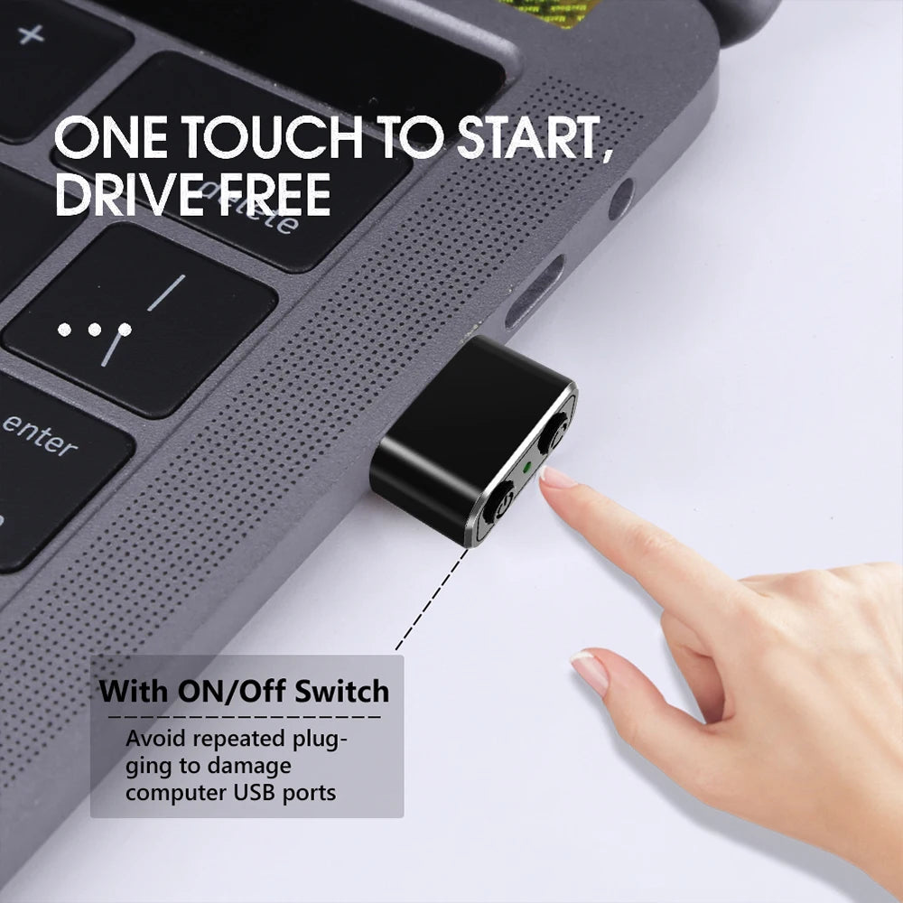 Mini Automatic Mouse Jiggler, Mover Undetectable USB Automatic Move Cursor, Plug and Play with ON/OFF Indicator Light for Computer