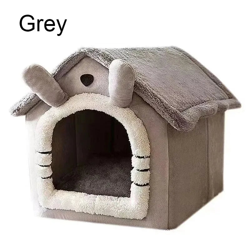 Pets Tent Cozy Cave Nest Indoor Pet Deep Sleep Comfort Cat Bed Iittle Mat Basket Small Dog House Products Semi-enclosed Cat Bed