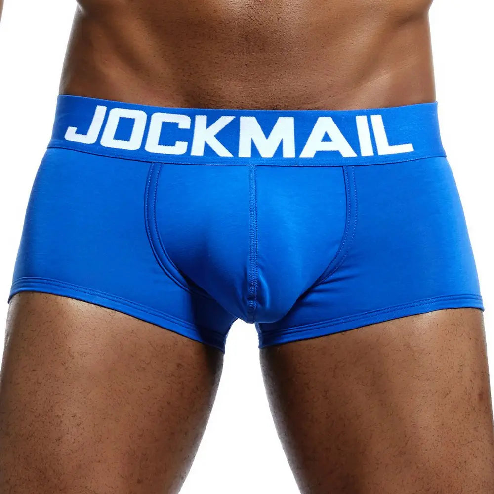 Male Panties, Breathable Boxers, Cotton Men Underwear, U convex pouch Sexy Underpants, Printed leaves Homewear Shorts, JOCKMAIL
