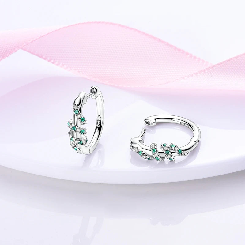 925 Sterling Silver Colored Zirconium Stars Hoop Earrings For Women Jewelry, Anniversary WeddingMaking Jewelry Gift