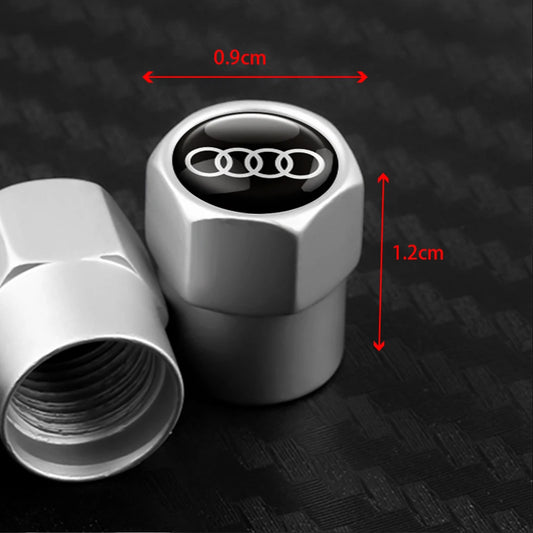 4pcs Car Wheel Tire Valve Stem Caps Exterior Accessories For AUDI A1 8X A3 8P 8L A4 A5 A6 A7 A8 TT Sportback Sline Q3 Q5 Q7 Q8