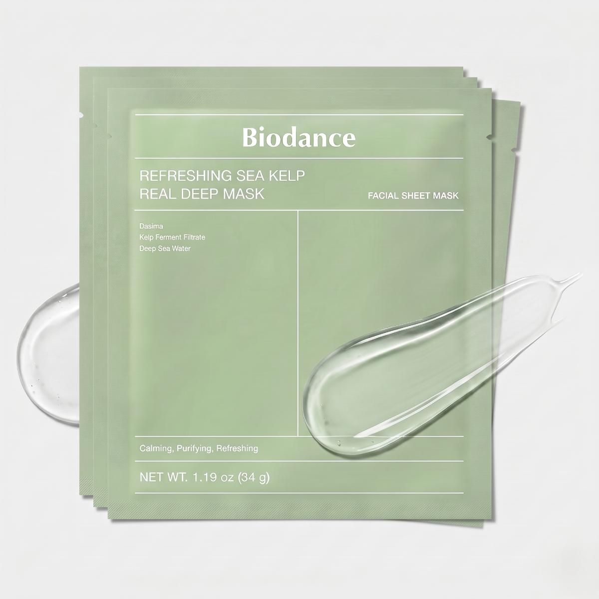 Biodance Refreshing Sea Kelp Real Deep Mask (4 Sheets)